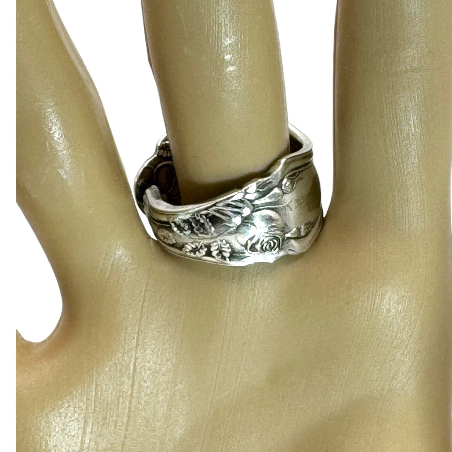 Artisan Spoon Ring Made from ANTIQUE ROCKFORD S.P. CO. 5 Star SILVERPLATE Spoon