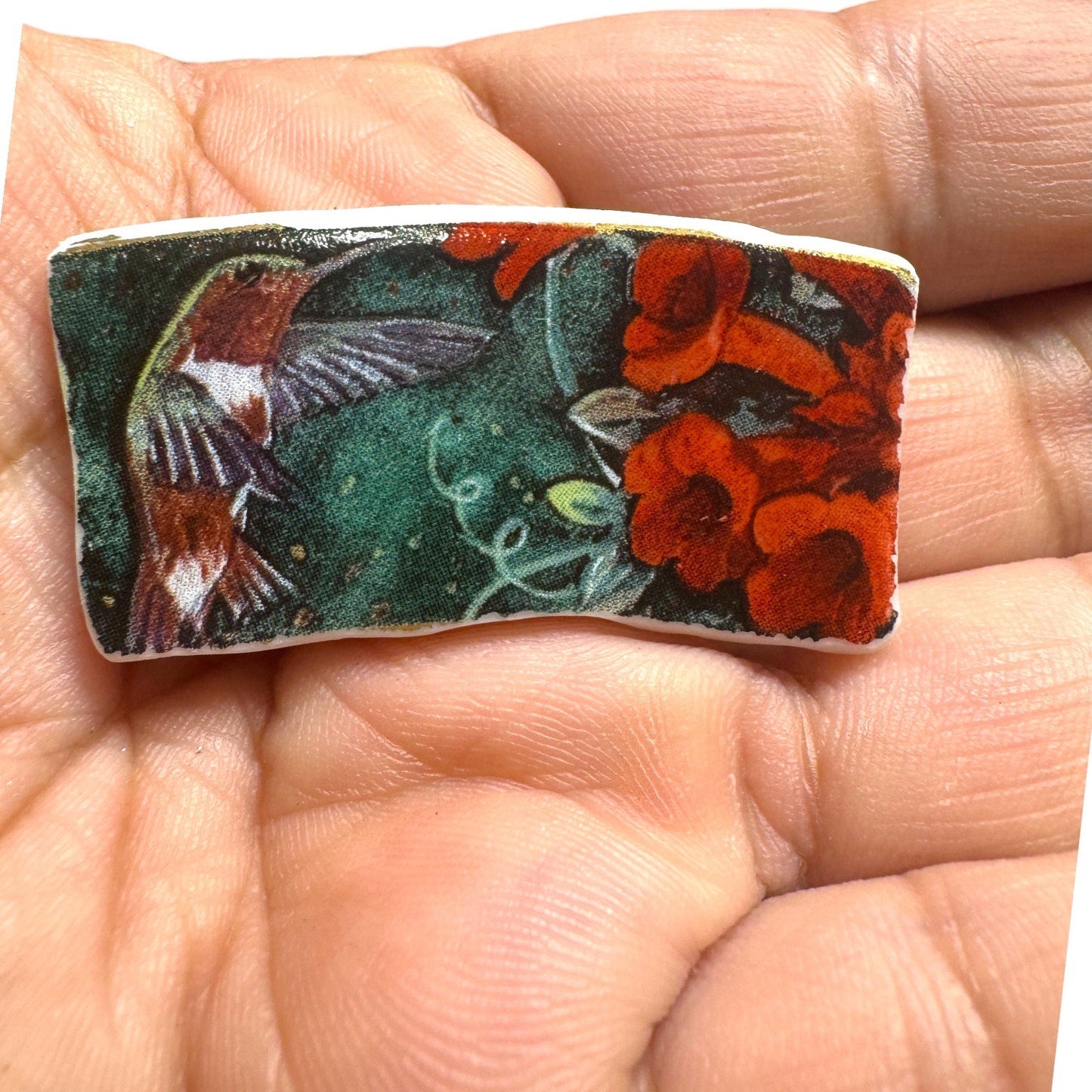 Lena Liu Hummingbird Pendant W/ Silver-Blend Metalwork & Green Quartz Necklace