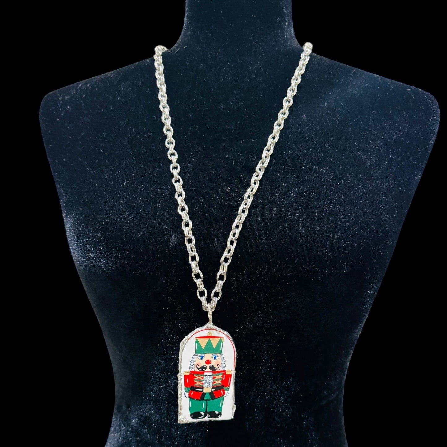 Vintage Himark Nutcracker Pendant Necklace Caged with Artisan Silver Metalwork