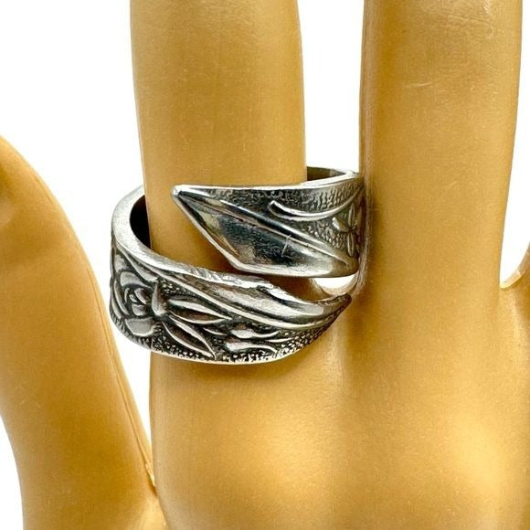 Stainless Steel Spoon Ring Made from Vintage Japan National Flatware Size 7