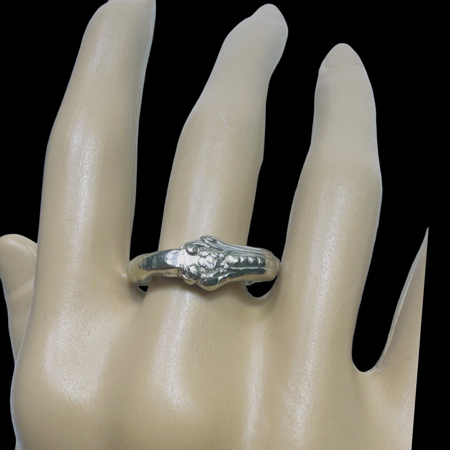 Artisan Silverware Ring made from a British Silver Plated Antique Bread Fork