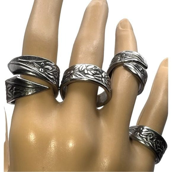 Stainless Steel Spoon Ring Made from Vintage Japan National Flatware Size 7