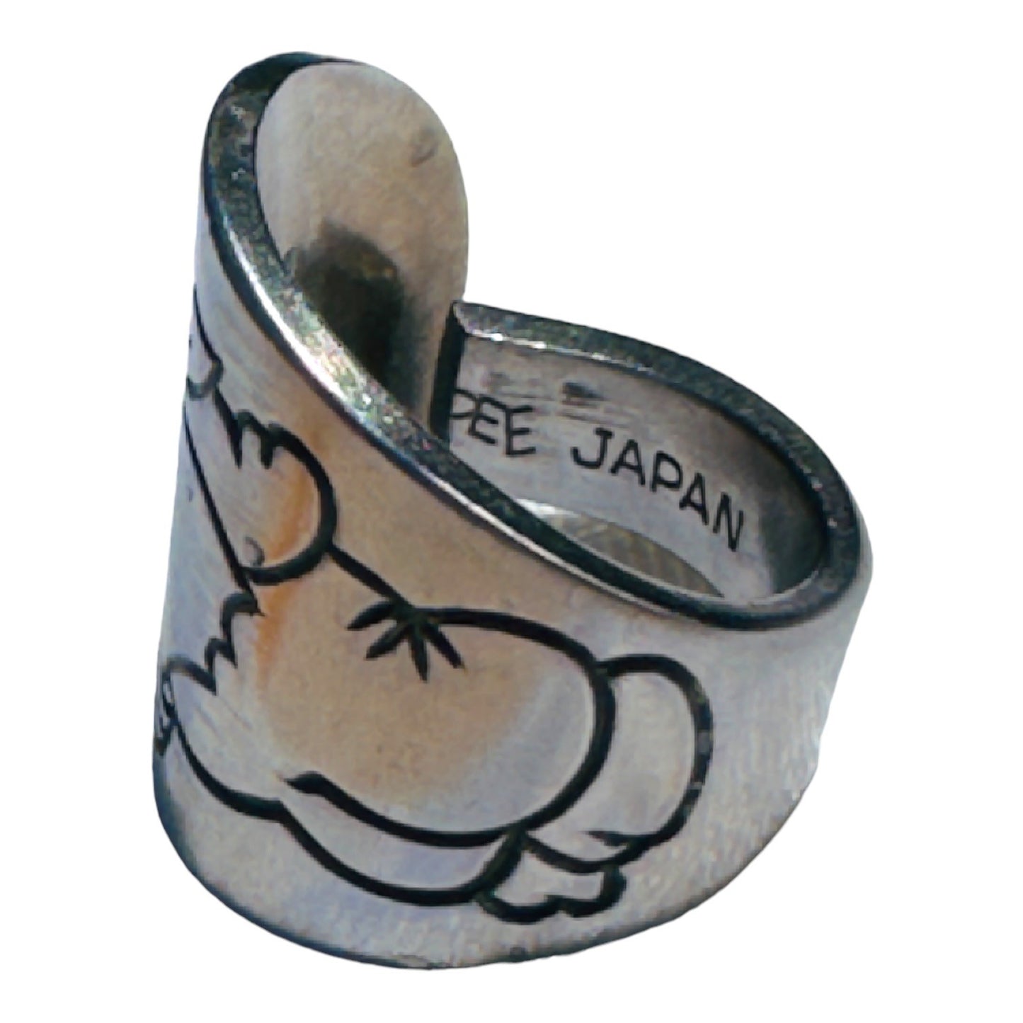 Winnie The Pooh Stainless Steel Spoon Ring Size 6.5 Vintage Tomee Tippee Japan