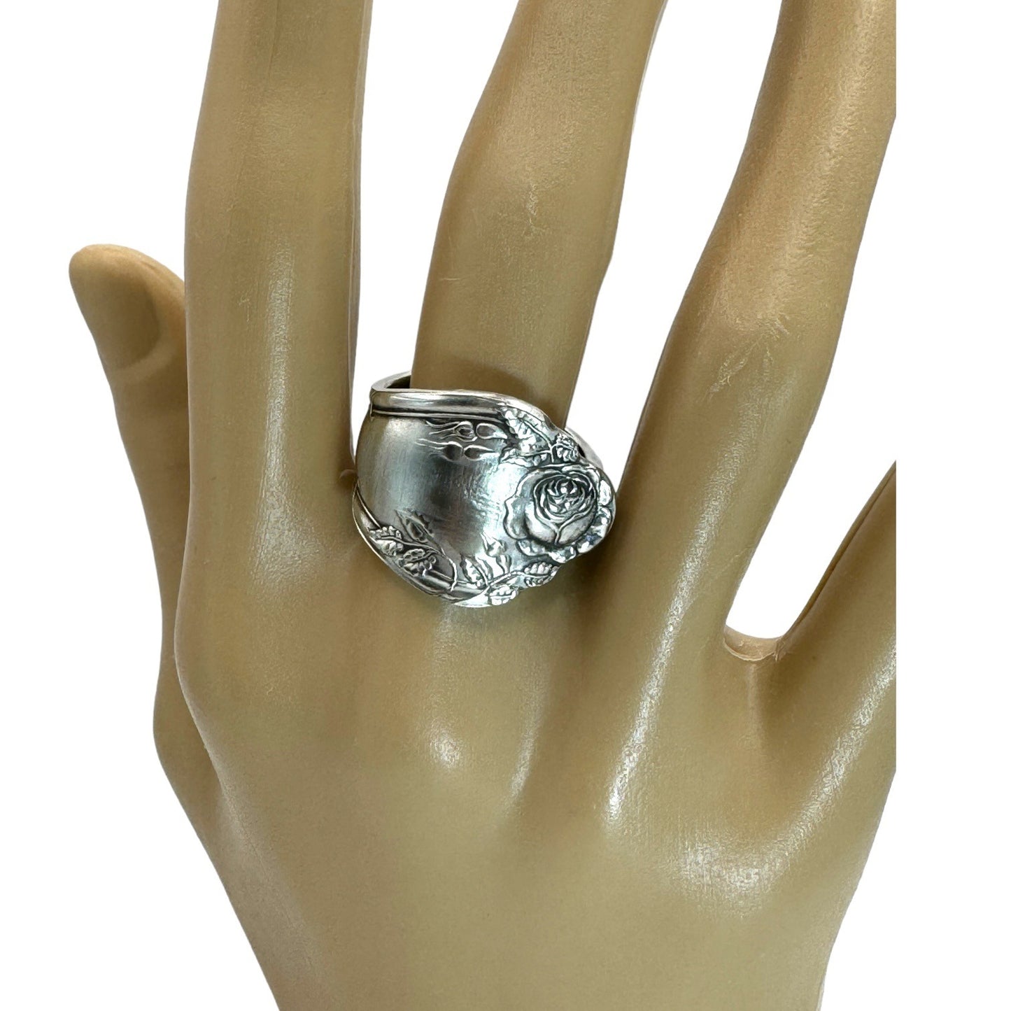 Artisan Spoon Ring Made from ANTIQUE ROCKFORD S.P. CO. 5 Star SILVERPLATE Spoon