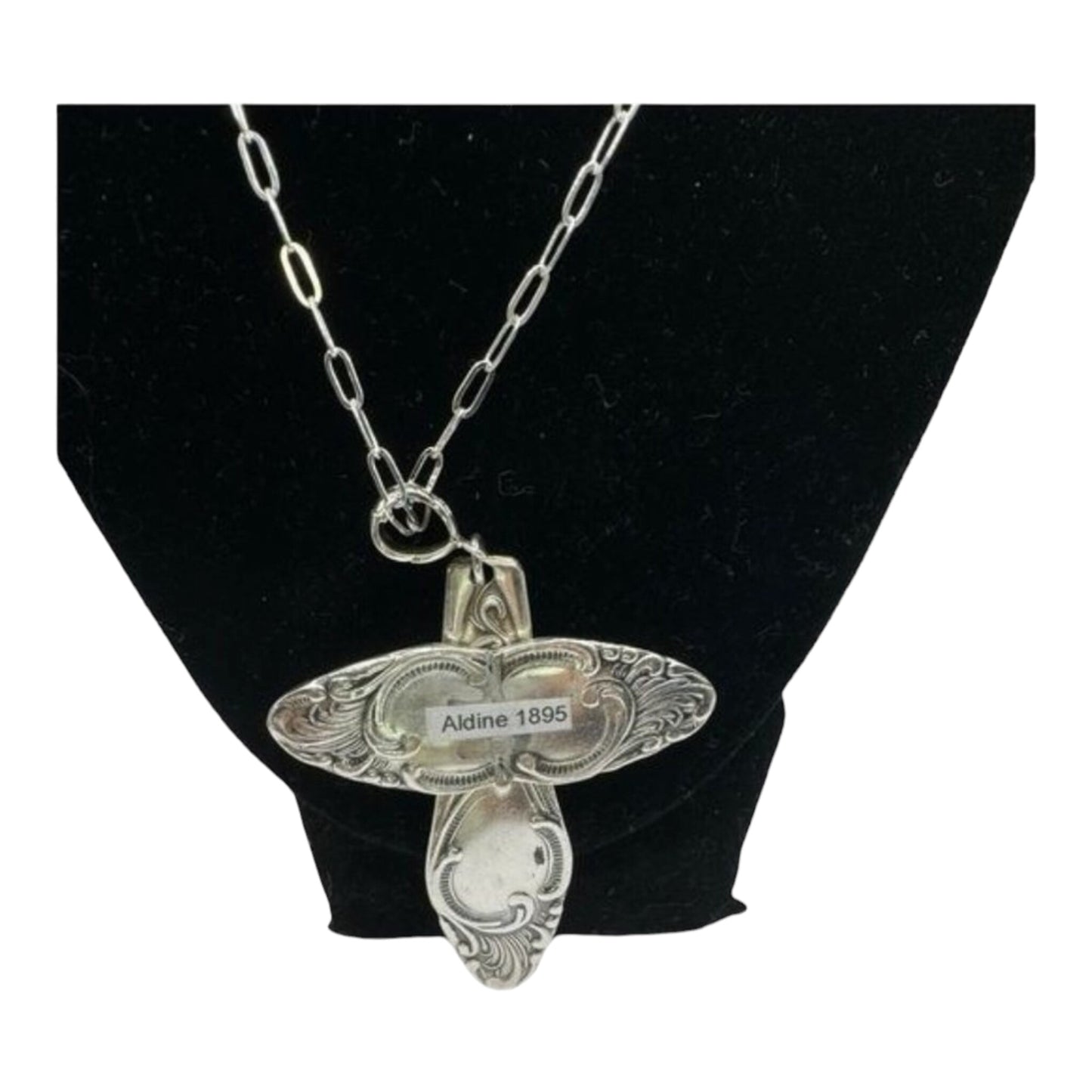 Silver Plated Cross made from Spoon Handles of an Aldine 1825 Demitasse Spoon by G Rodgers