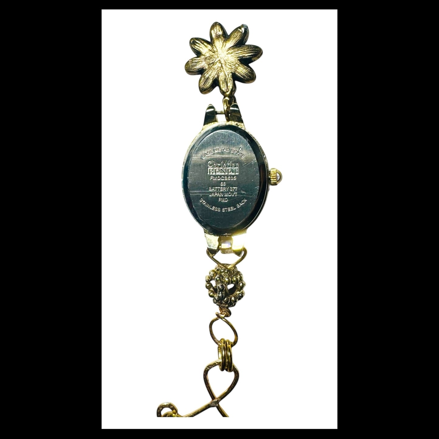 Repurposed VNTG Watch Opera Necklace with scene from the of Beggar’s Opera by Hogarth
