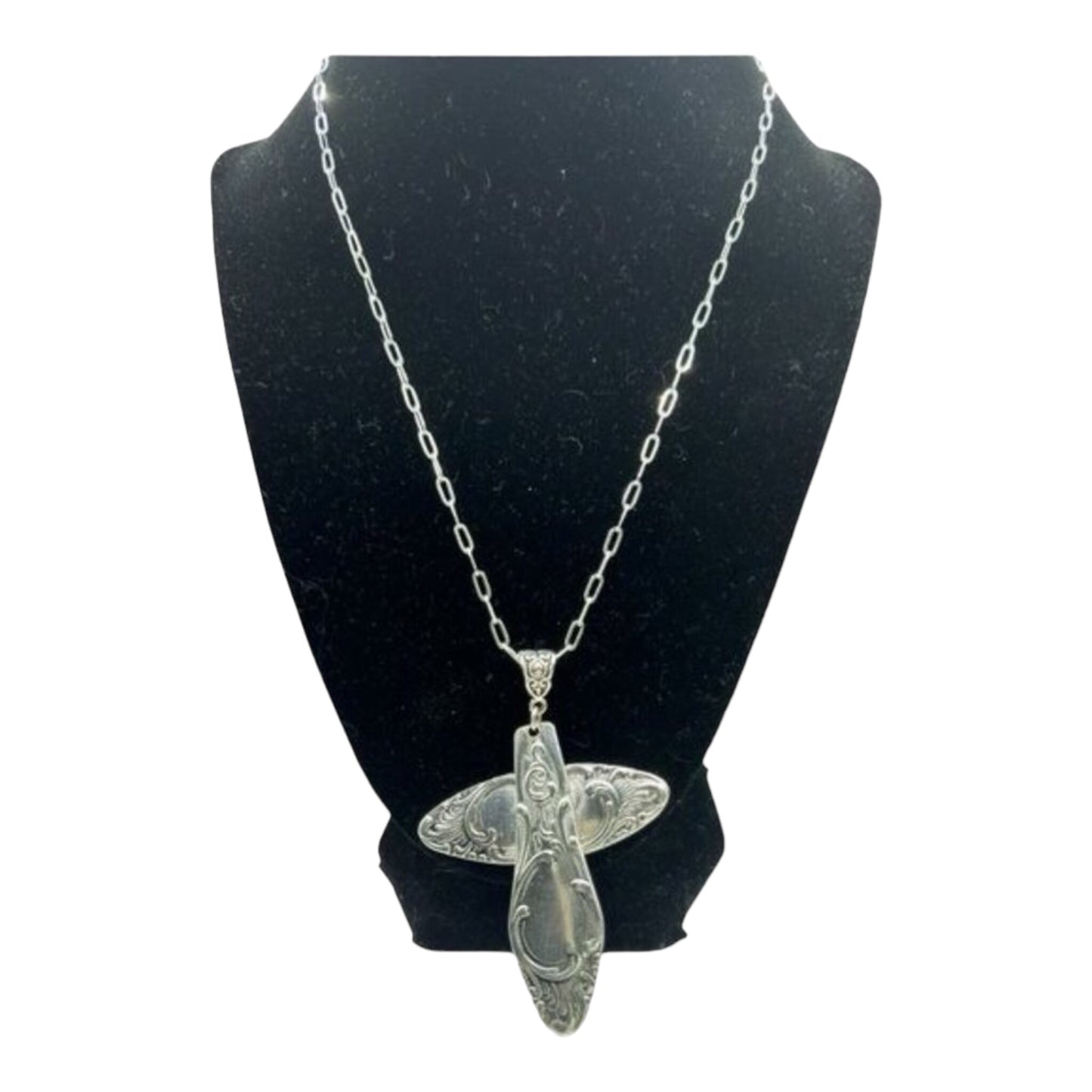 Silver Plated Cross made from Spoon Handles of an Aldine 1825 Demitasse Spoon by G Rodgers