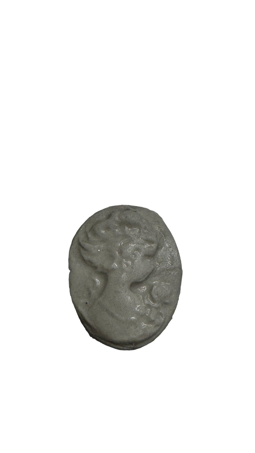 Tiny Art Canvas Italian Noblewoman Encased in Glass with Artisan Clay Cameos