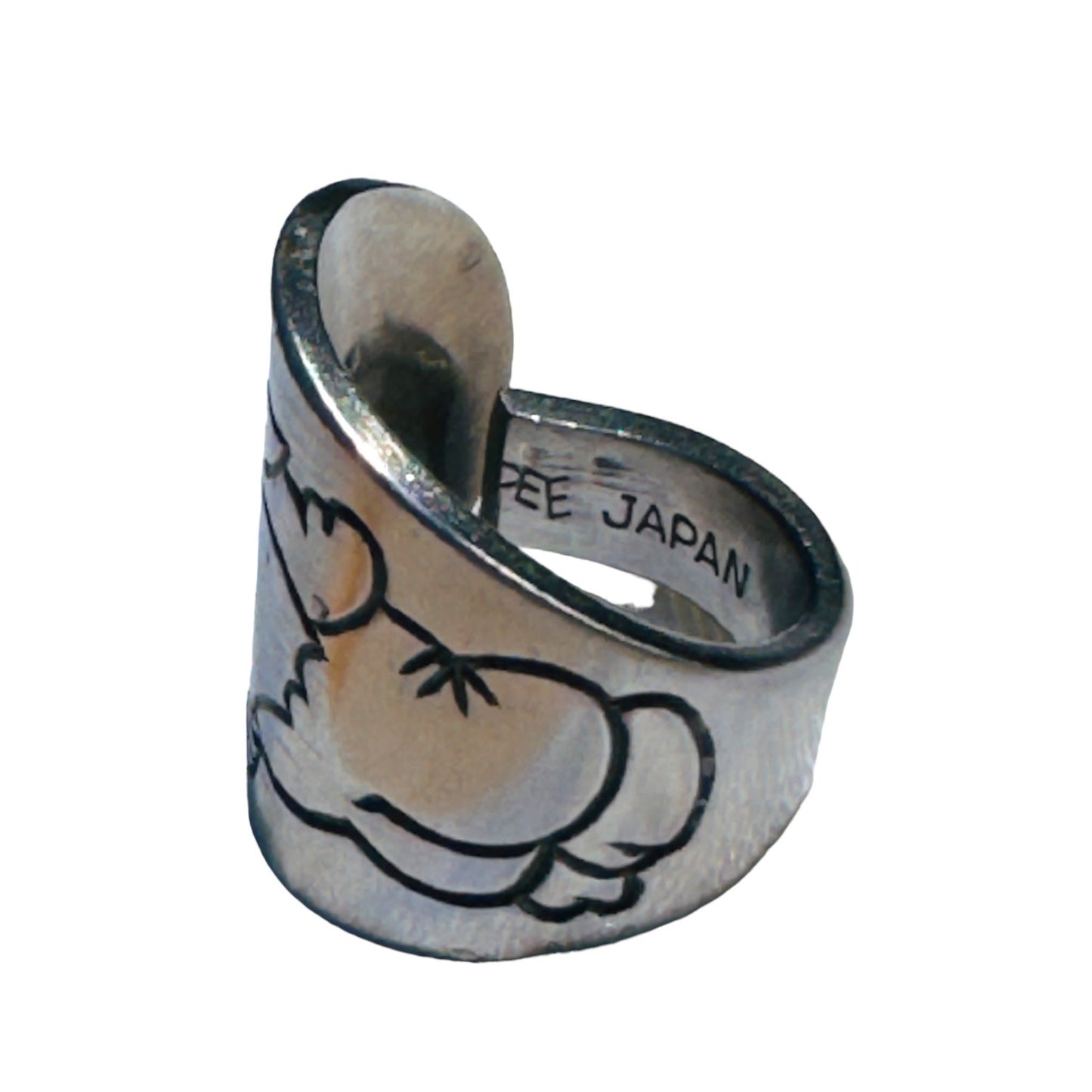 Winnie The Pooh Stainless Steel Spoon Ring Size 6.5 Vintage Tomee Tippee Japan