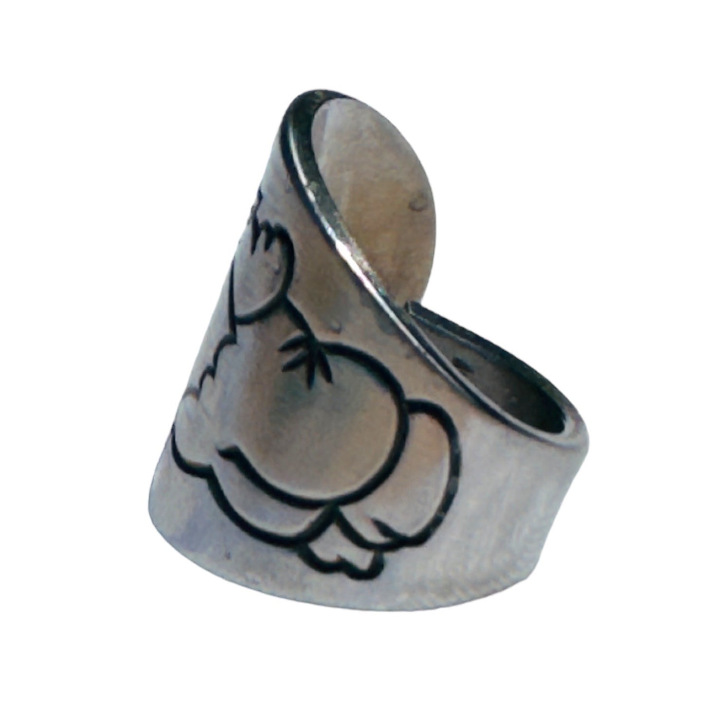 Winnie The Pooh Stainless Steel Spoon Ring Size 6.5 Vintage Tomee Tippee Japan