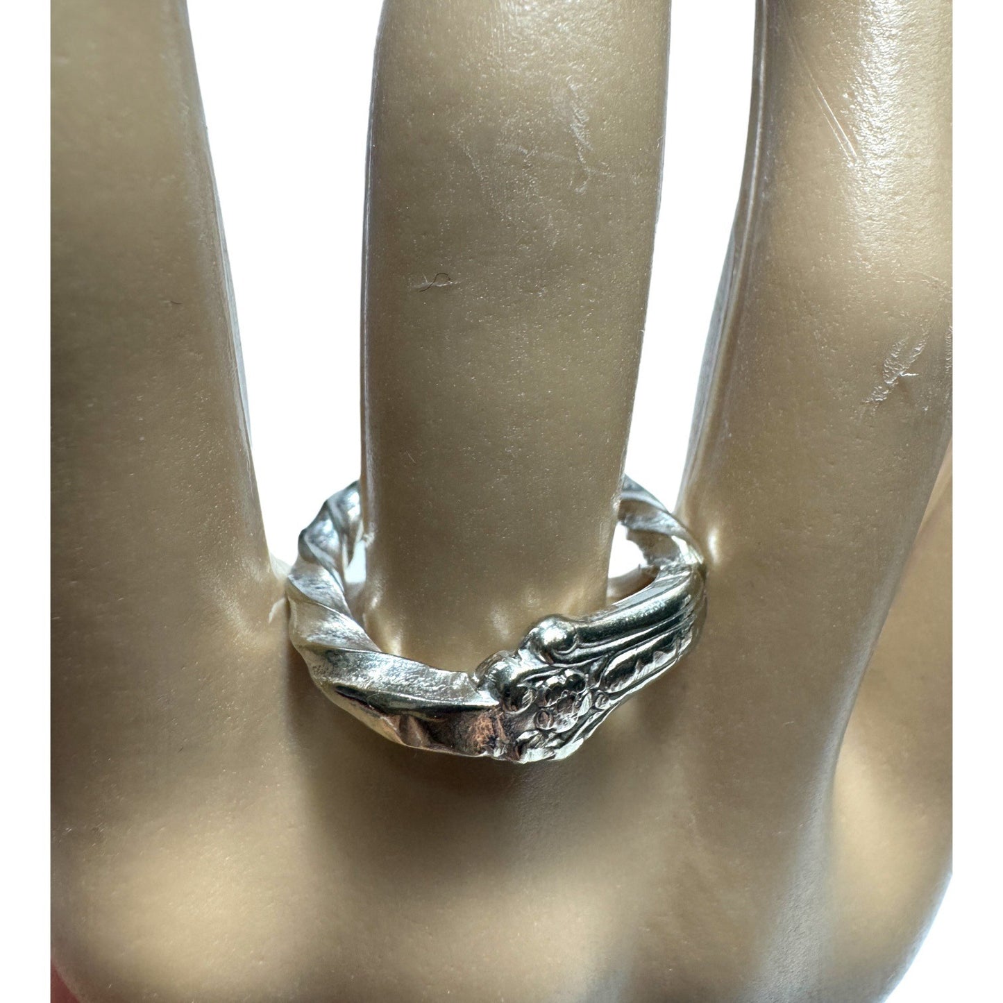Artisan Silverware Ring made from a British Silver Plated Antique Bread Fork
