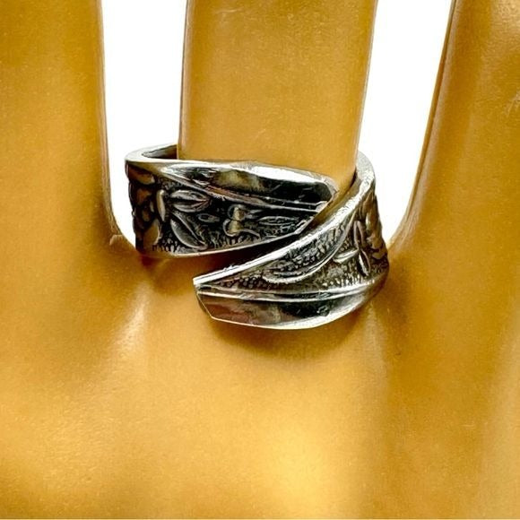 Stainless Steel Spoon Ring Made from Vintage Japan National Flatware Size 7