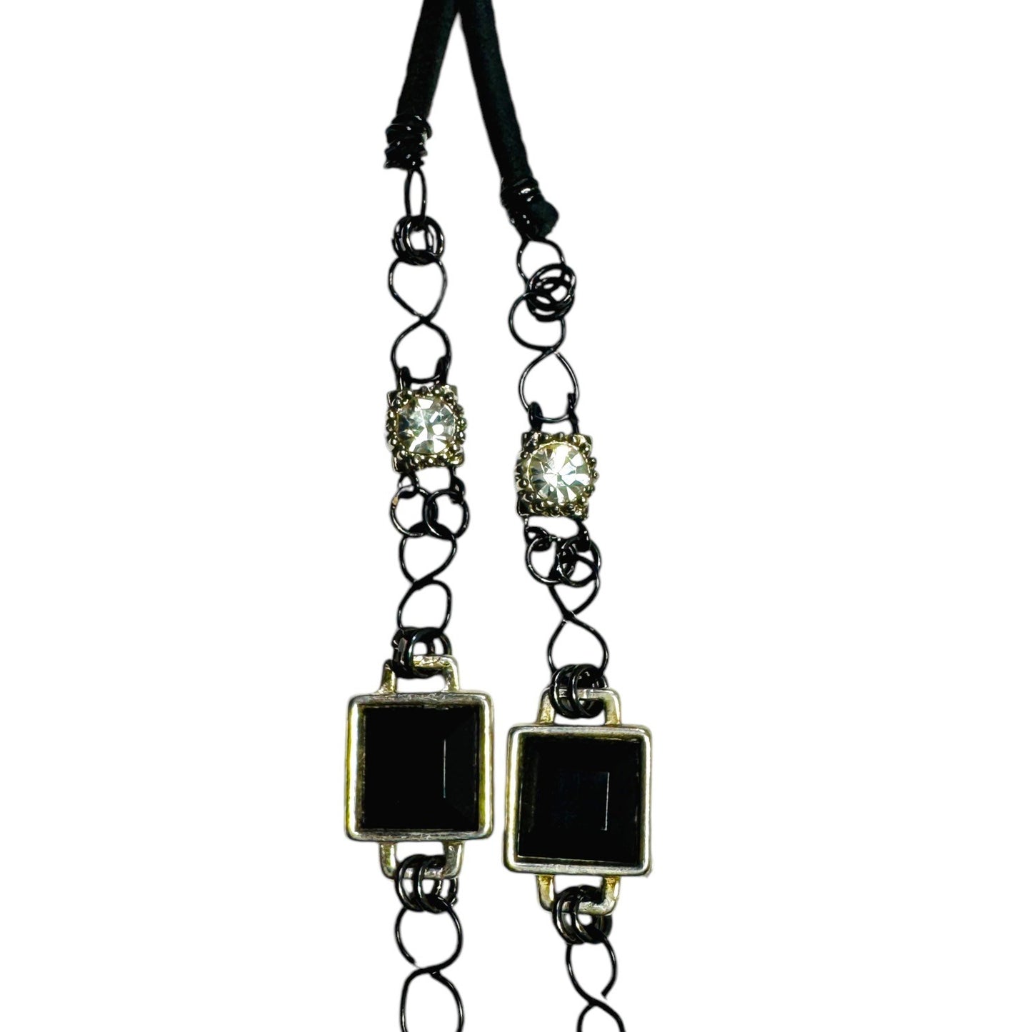 Crystal Skull Pendant w MCM Black Onyx & Intricate Silver Blend Metalwork