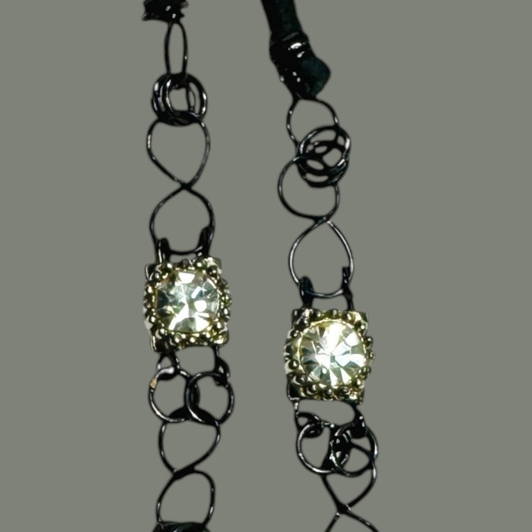 Crystal Skull Pendant w MCM Black Onyx & Intricate Silver Blend Metalwork