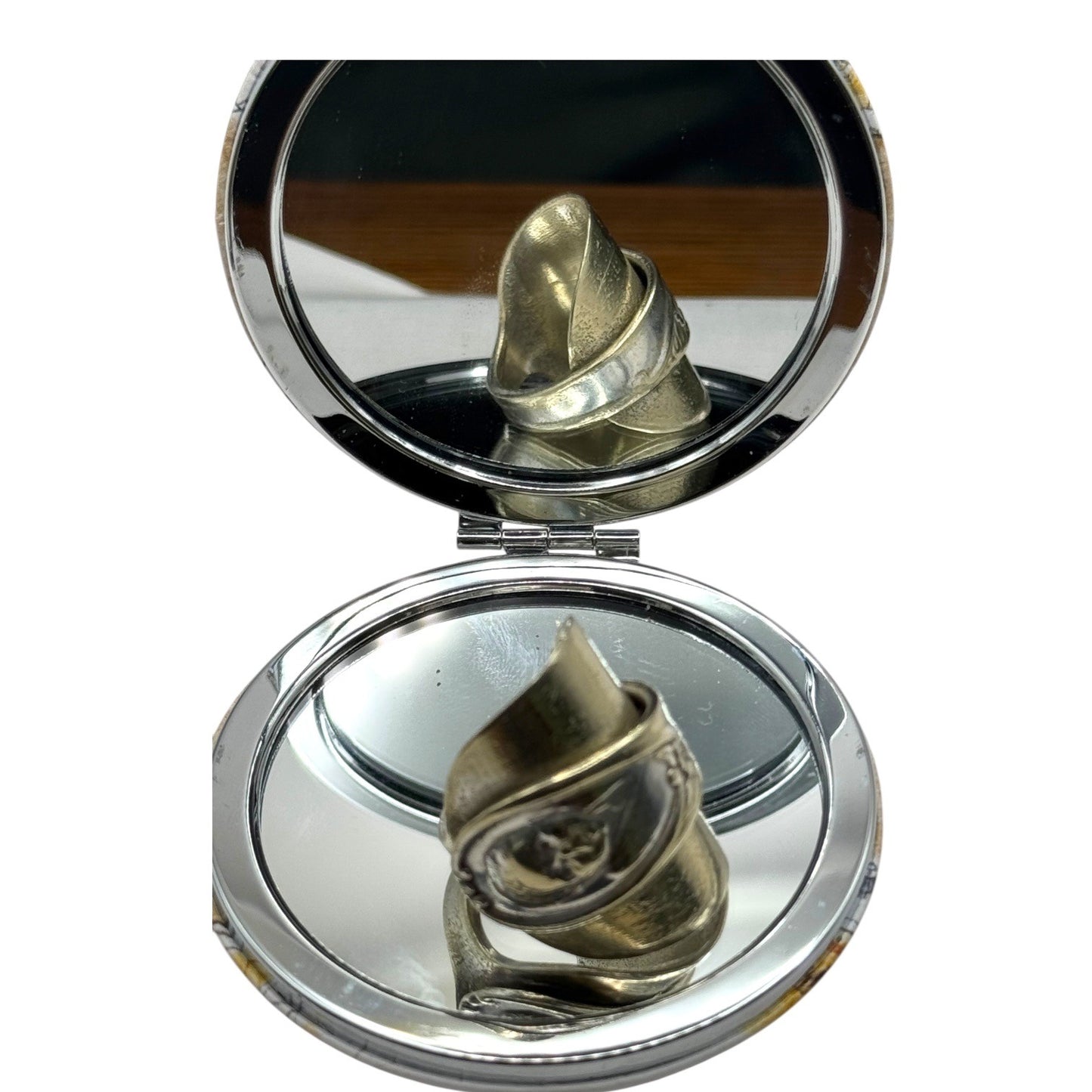 Antique Gerber Baby Winthrop Silver Plated Spoon Ring Size 9.5