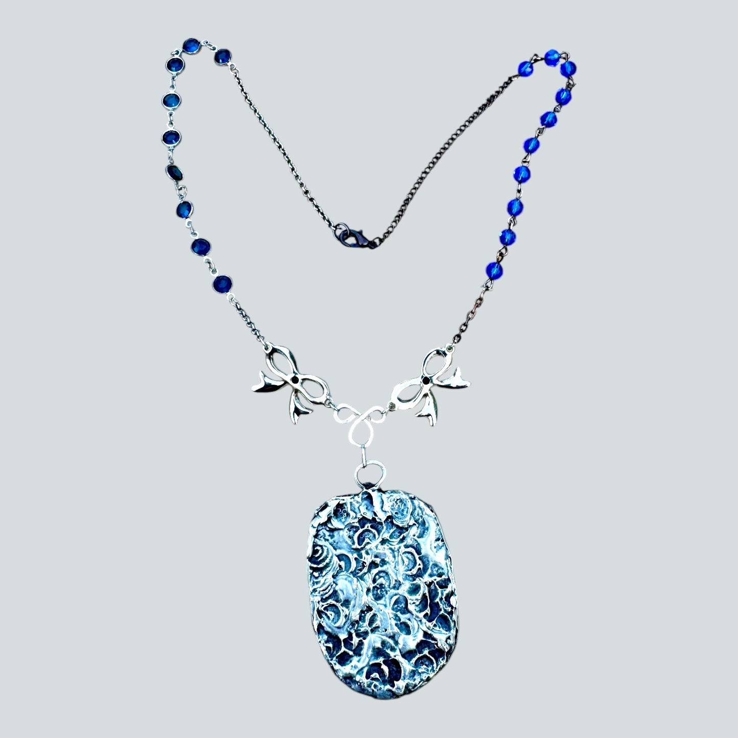Victorian-Inspired Reversible Pendant w/ Rustic Bezel & VNTG Necklace Components