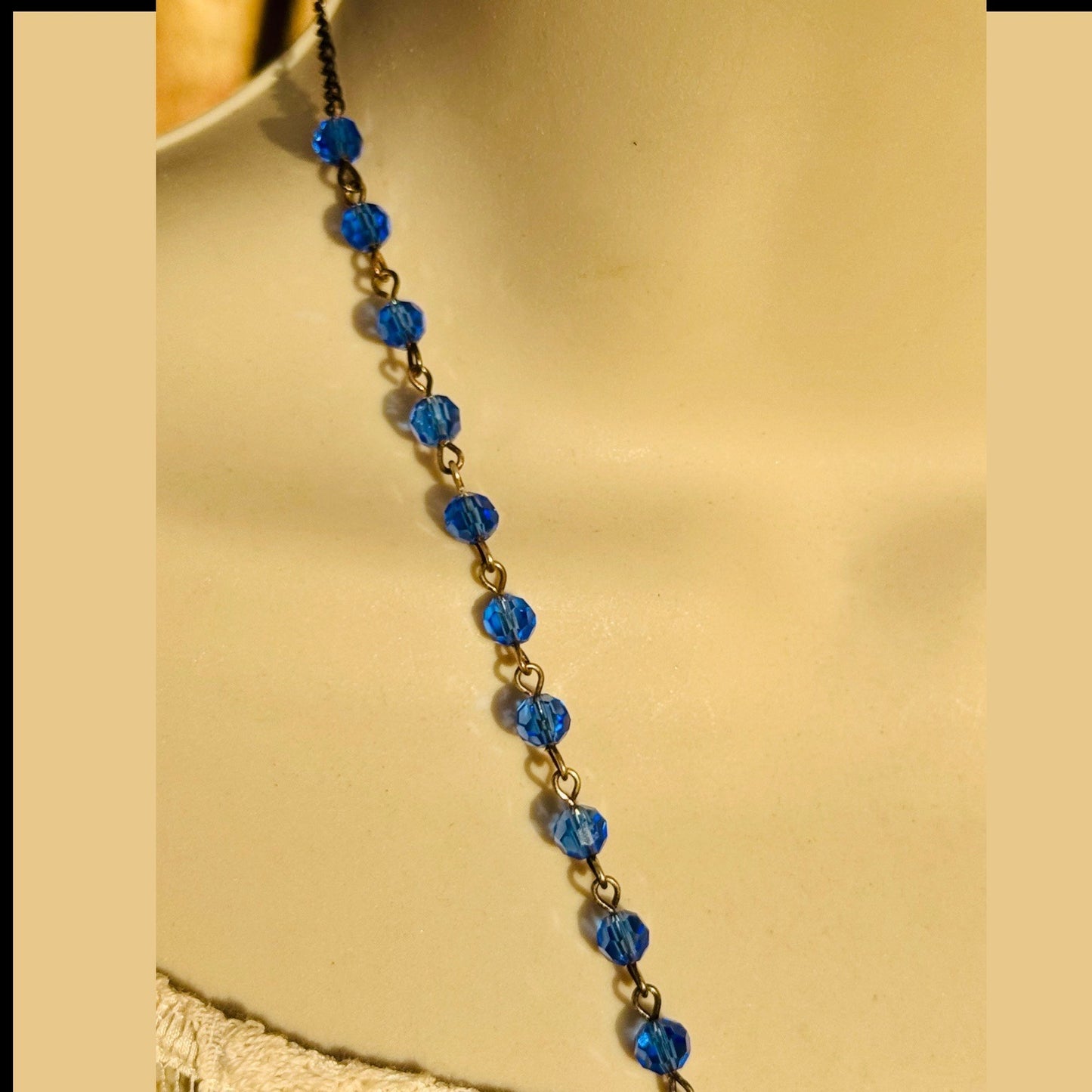 Victorian-Inspired Reversible Pendant w/ Rustic Bezel & VNTG Necklace Components