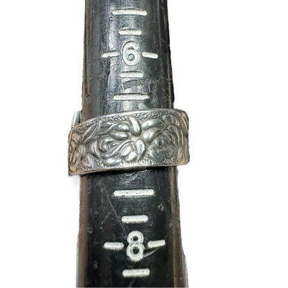 Stainless Steel Spoon Ring Made from Vintage Japan National Flatware Size 7