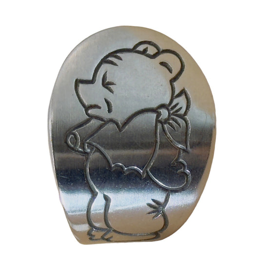 Winnie The Pooh Stainless Steel Spoon Ring Size 6.5 Vintage Tomee Tippee Japan