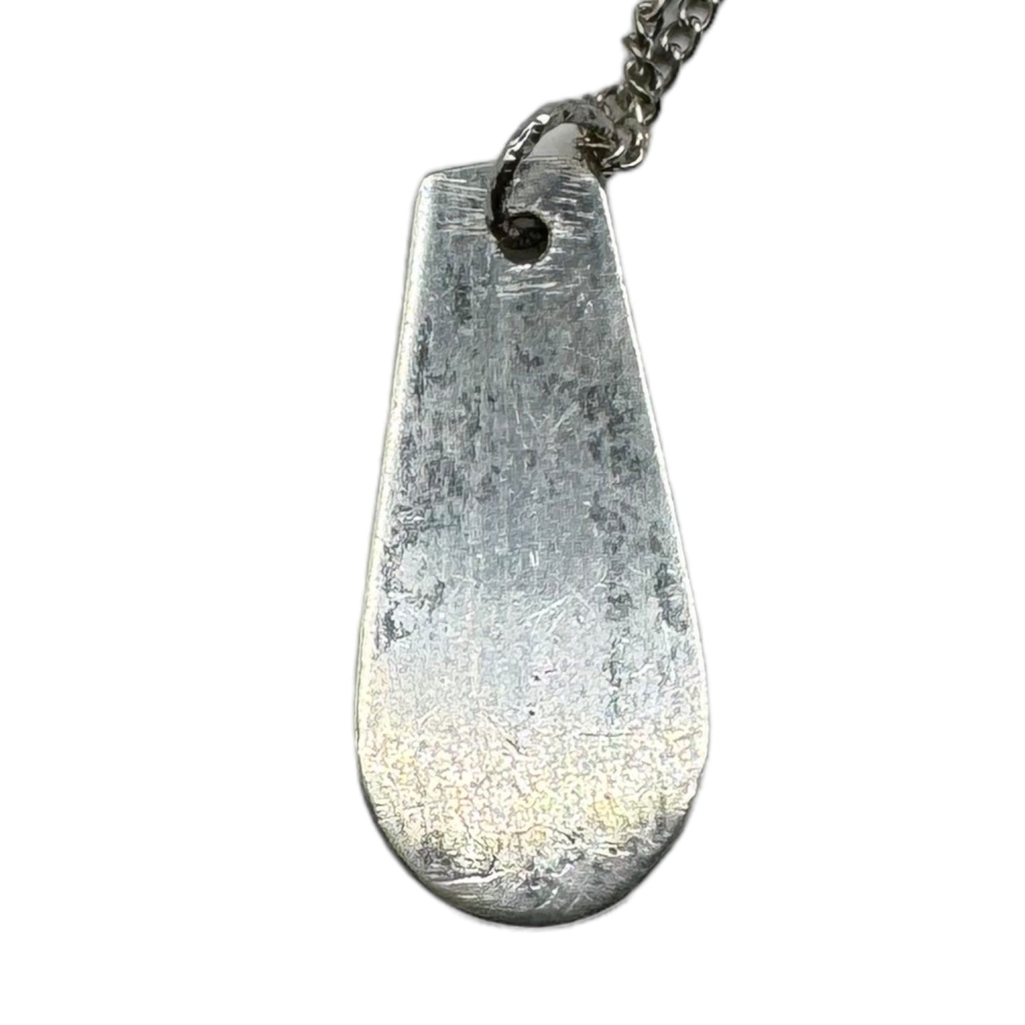 Vintage Silver Spoon Monogrammed Letter B Pendant Necklace