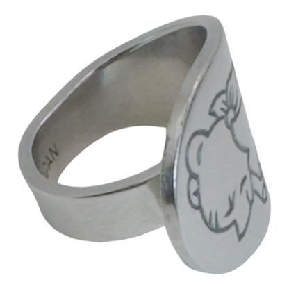 Winnie The Pooh  Vintage Spoon Stainless Steel Ring Size 7.5