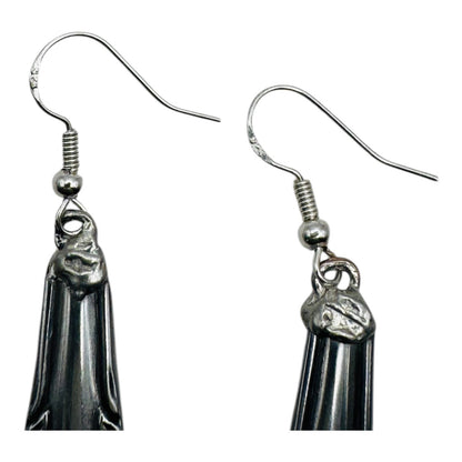 Handcrafted Spoon Earrings Wm A Rogers Deluxe Stainless Oneida 925 Silver Hooks