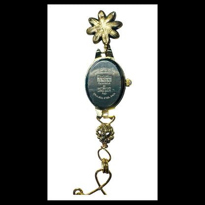 Repurposed VNTG Watch Opera Necklace with scene from the  of Beggar’s Opera by Hogarth