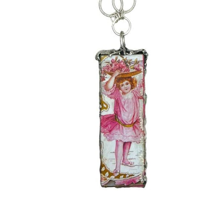 Mixed Media Reversible Pendant Pink Quartz & Freshwater Pearls Necklace