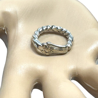 Artisan Silverware Ring made from a British Silver Plated Antique Bread Fork