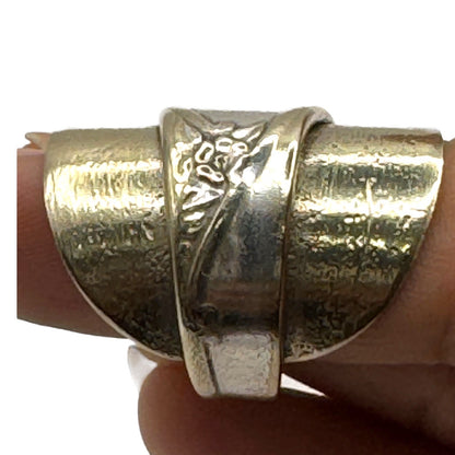 Antique Gerber Baby Winthrop Silver Plated Spoon Ring Size 9.5