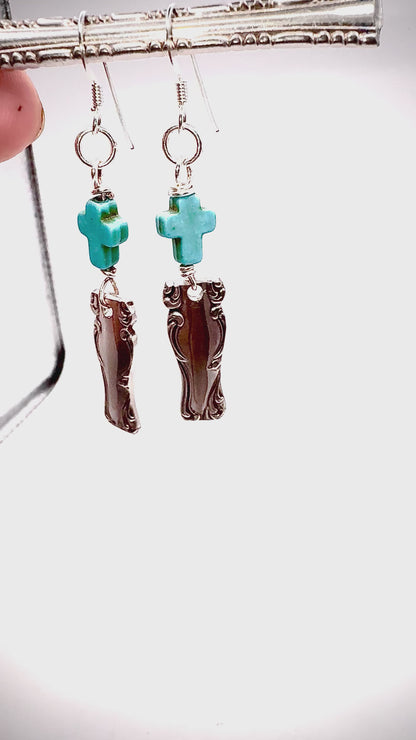 Boho Spoon Artisan Earrings from Simeon L & George Rogers Silverware
